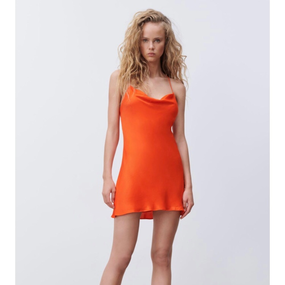 Zara “Short Satin Effect” Dress - Size Small